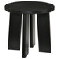 Strouse Contemporary Round End Table in Black
