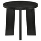 Strouse Contemporary Round End Table in Black