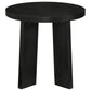 Strouse Contemporary Round End Table in Black