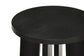 Strouse Contemporary Round End Table in Black