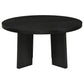 Strouse Contemporary Round Coffee Table in Black