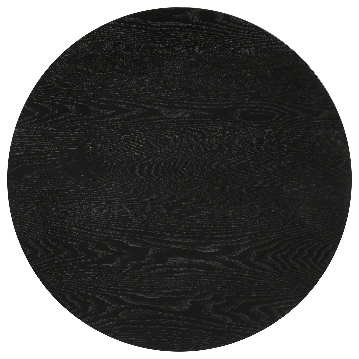 Strouse Contemporary Round End Table in Black