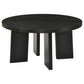 Strouse Contemporary Round Coffee Table in Black