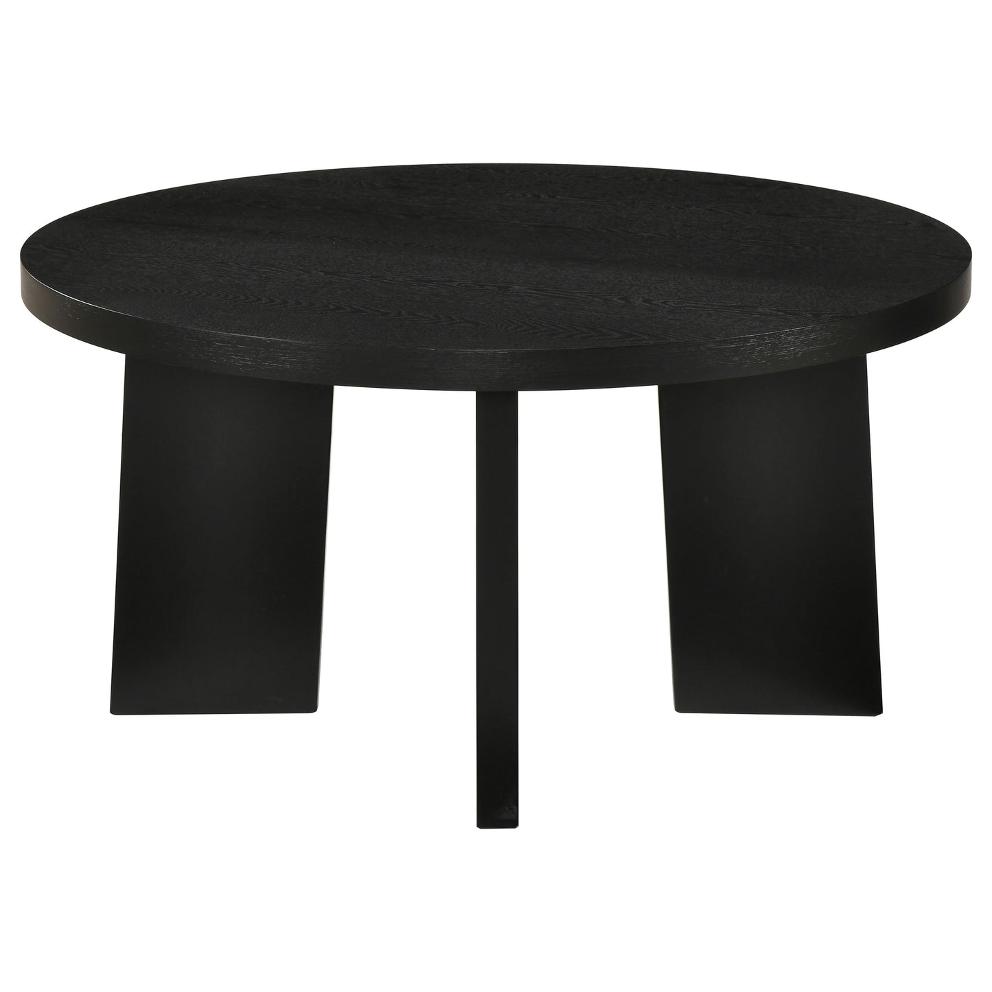 Strouse Contemporary Round Coffee Table in Black