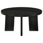 Strouse Contemporary Round Coffee Table in Black