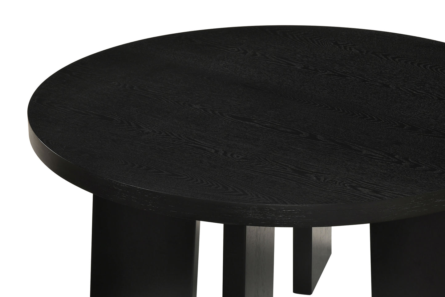 Strouse Contemporary Round Coffee Table in Black