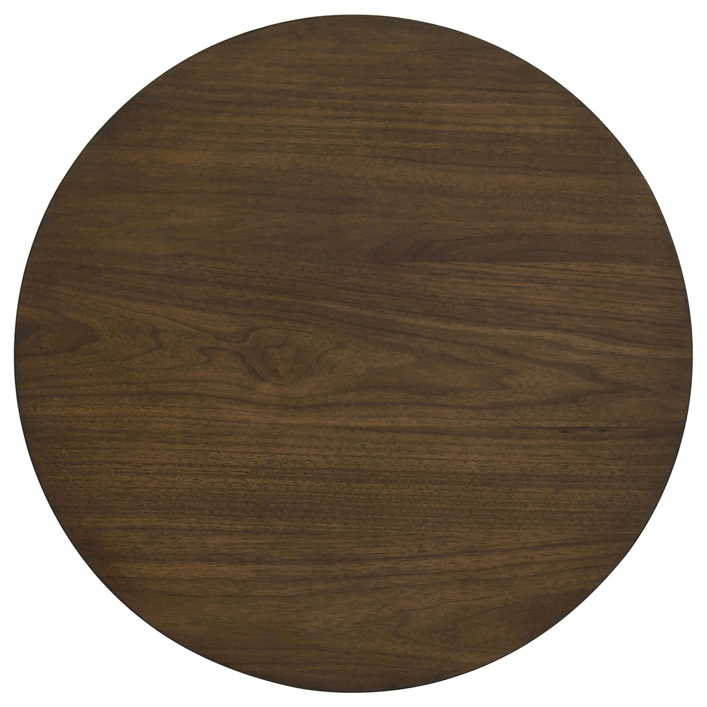 Strouse Contemporary Round End Table in Dark Walnut