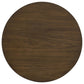 Strouse Contemporary Round End Table in Dark Walnut