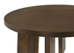 Strouse Contemporary Round Coffee Table in Dark Walnut