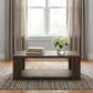 Pavone Rectangular Coffee Table with Open Lower Shelf Dark Rustic Mango