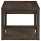 Pavone 2-Piece Coffee and End Table Set with Open Shelves Dark Rustic Mango