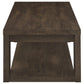 Pavone 2-Piece Coffee and End Table Set with Open Shelves Dark Rustic Mango