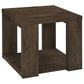 Pavone 3-Piece Coffee and End Table Set with Open Shelves Dark Rustic Mango