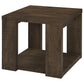 Pavone 3-Piece Coffee and End Table Set with Open Shelves Dark Rustic Mango