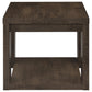 Pavone 3-Piece Coffee and End Table Set with Open Shelves Dark Rustic Mango