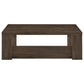 Pavone 3-Piece Coffee and End Table Set with Open Shelves Dark Rustic Mango