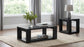 Pavone Transitional Square Storage End Table with Open Lower Shelf Black