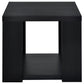 Pavone 3-Piece Transitional Coffee and End Table Set with Shelves Black