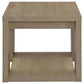 Pavone 3-Piece Transitional Coffee and End Table Set with Shelves Latte