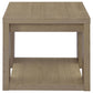 Pavone 3-Piece Transitional Coffee and End Table Set with Shelves Latte