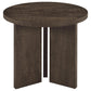 Aragon 2-Piece Round Coffee and End Table Set Dark Rustic Mango