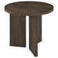 Aragon 2-Piece Round Coffee and End Table Set Dark Rustic Mango