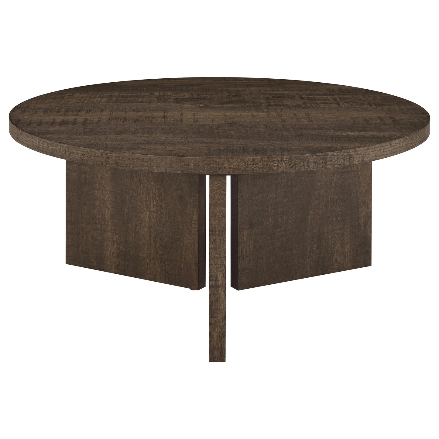 Aragon 2-Piece Round Coffee and End Table Set Dark Rustic Mango