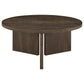 Aragon 2-Piece Round Coffee and End Table Set Dark Rustic Mango