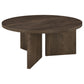Aragon 3-Piece Round Coffee and End Table Set Dark Rustic Mango