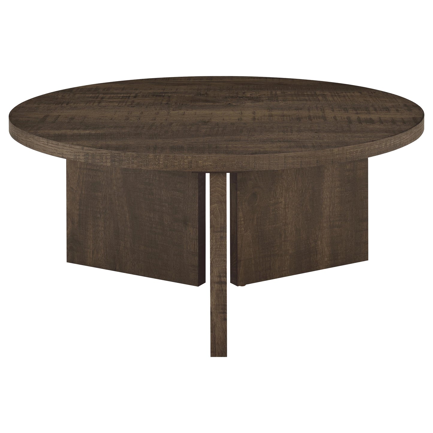 Aragon 3-Piece Round Coffee and End Table Set Dark Rustic Mango