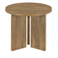 Aragon Round Panel Base End Table Mango