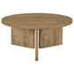 Aragon Round Panel Base Coffee Table Mango