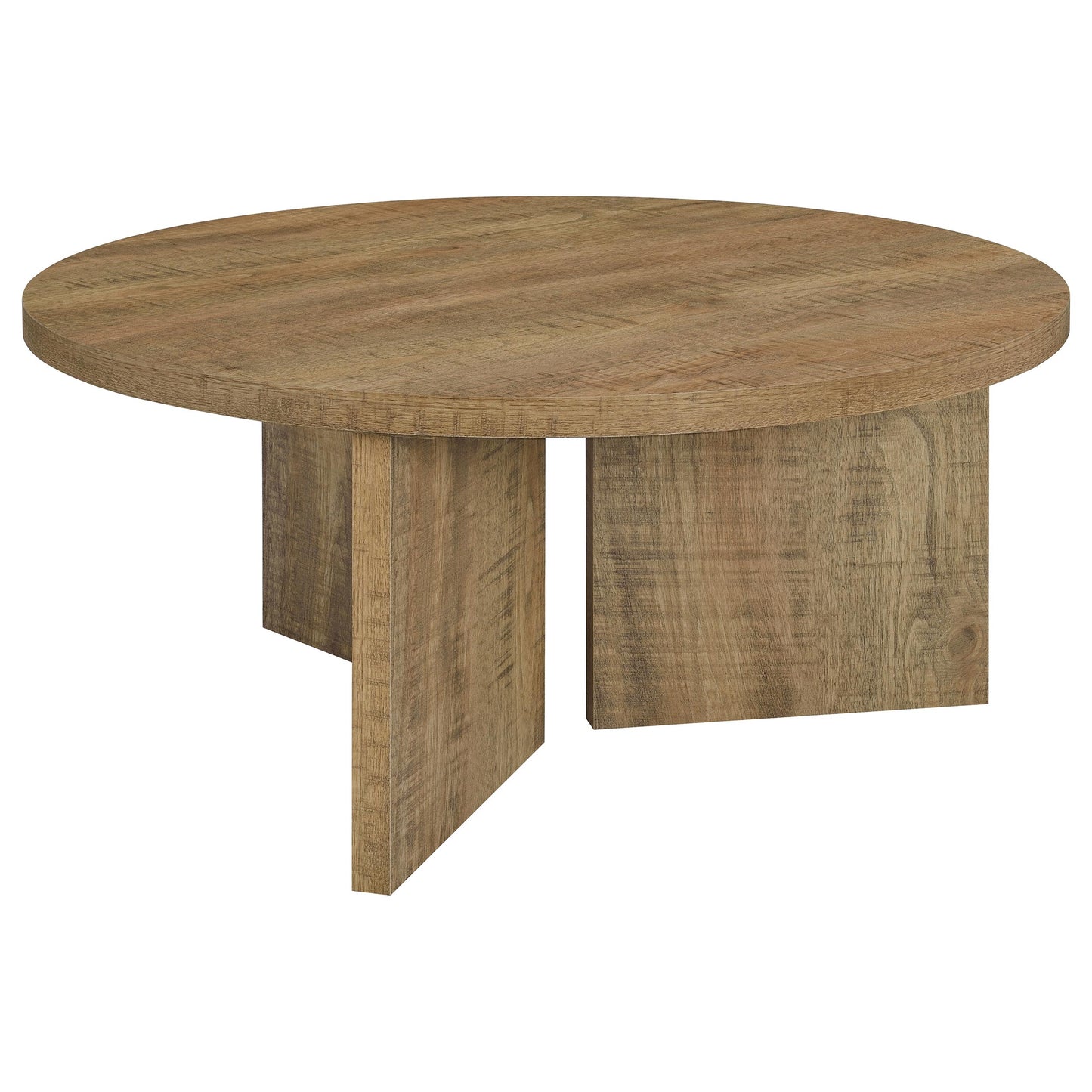 Aragon 2-Piece Round Coffee and End Table Set Mango