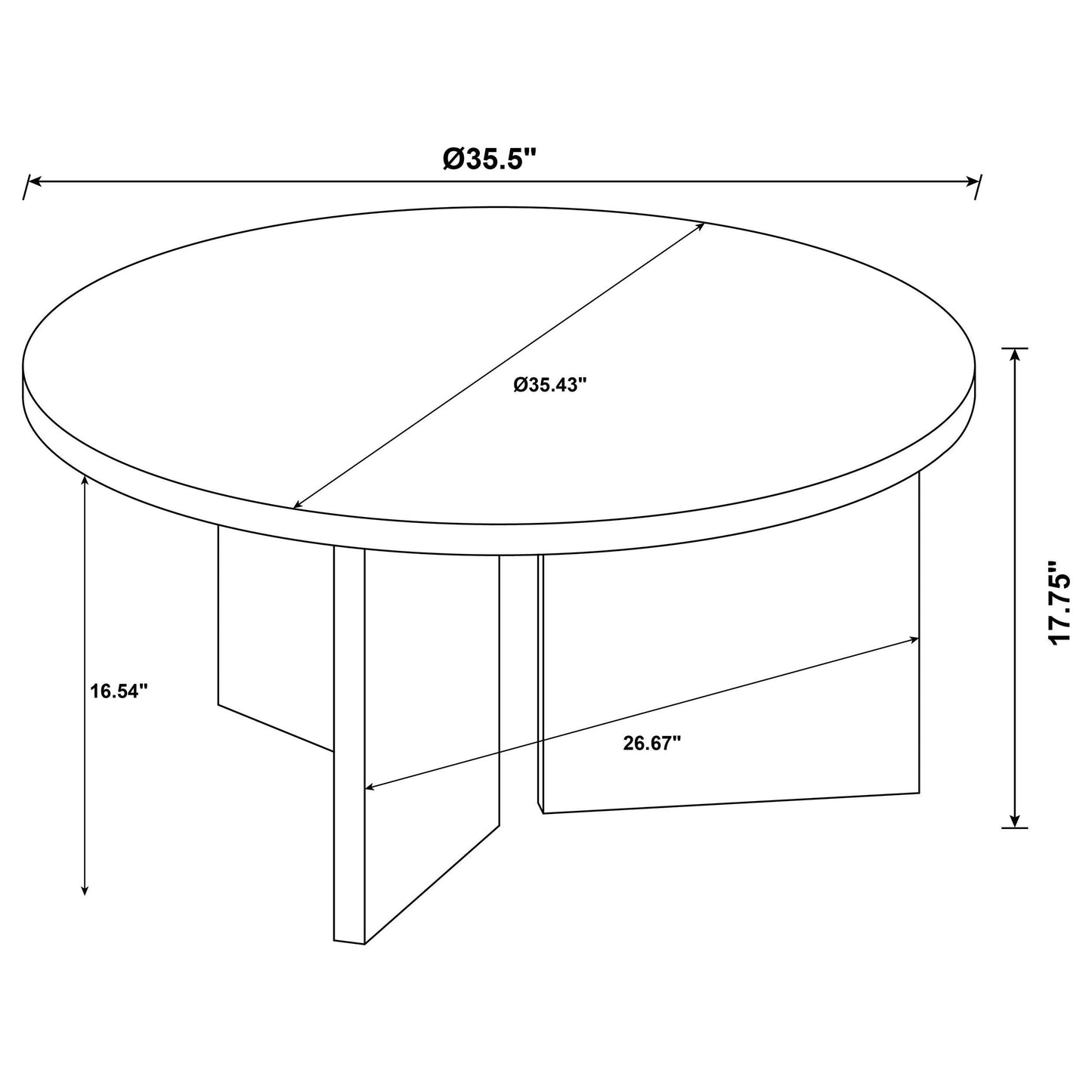 Aragon 2-Piece Round Coffee and End Table Set Mango
