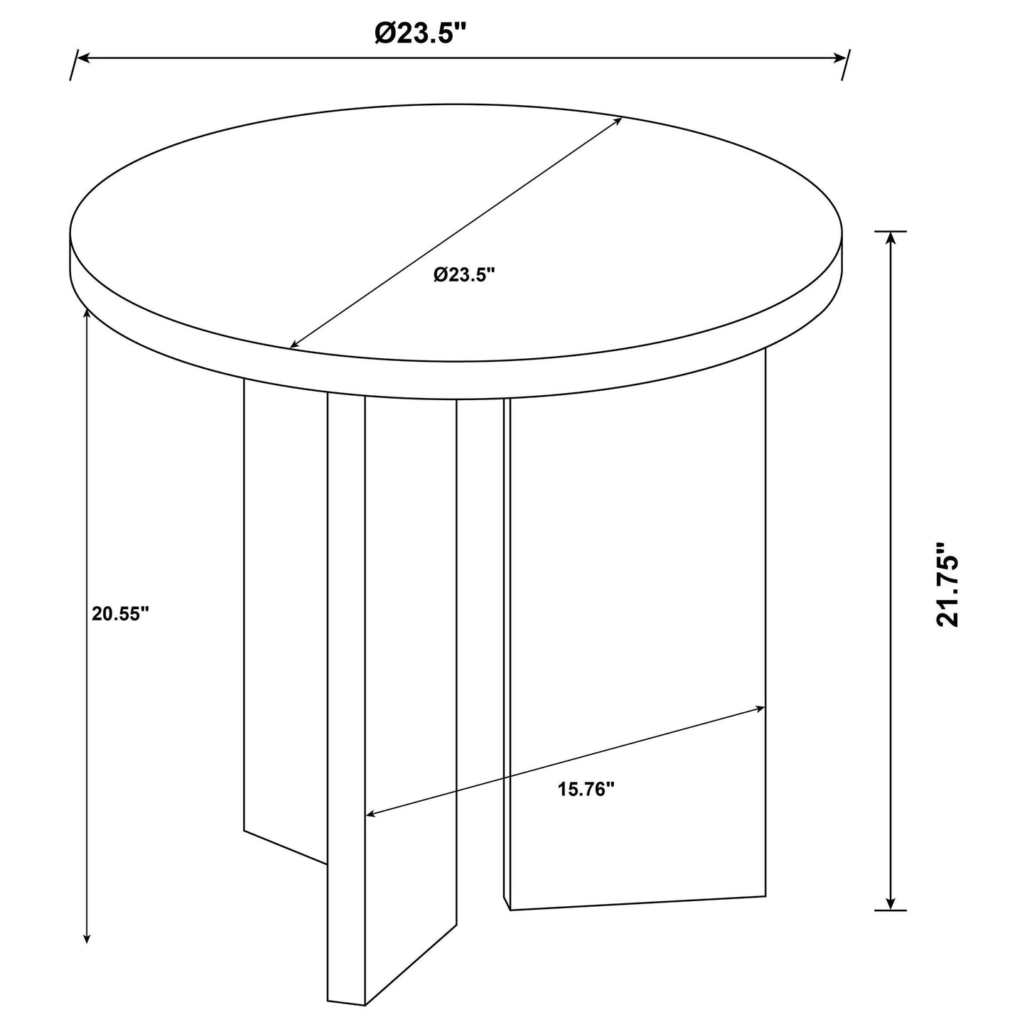 Aragon 3-Piece Round Coffee and End Table Set Mango