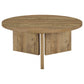 Aragon 3-Piece Round Coffee and End Table Set Mango