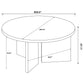 Aragon Round Panel Base Coffee Table Latte
