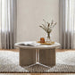 Aragon Round Panel Base Coffee Table Latte