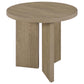 Aragon 2-Piece Round Coffee and End Table Set Latte