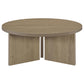 Aragon 2-Piece Round Coffee and End Table Set Latte