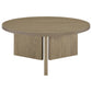 Aragon 2-Piece Round Coffee and End Table Set Latte