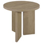 Aragon 3-Piece Round Coffee and End Table Set Latte