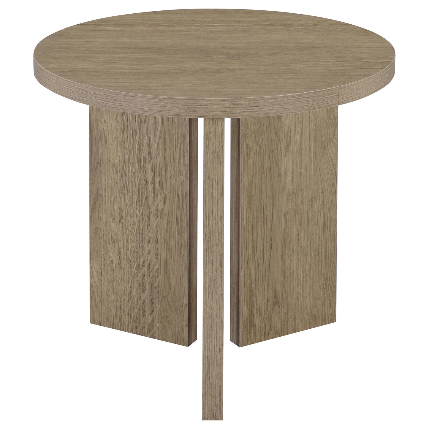 Aragon 3-Piece Round Coffee and End Table Set Latte