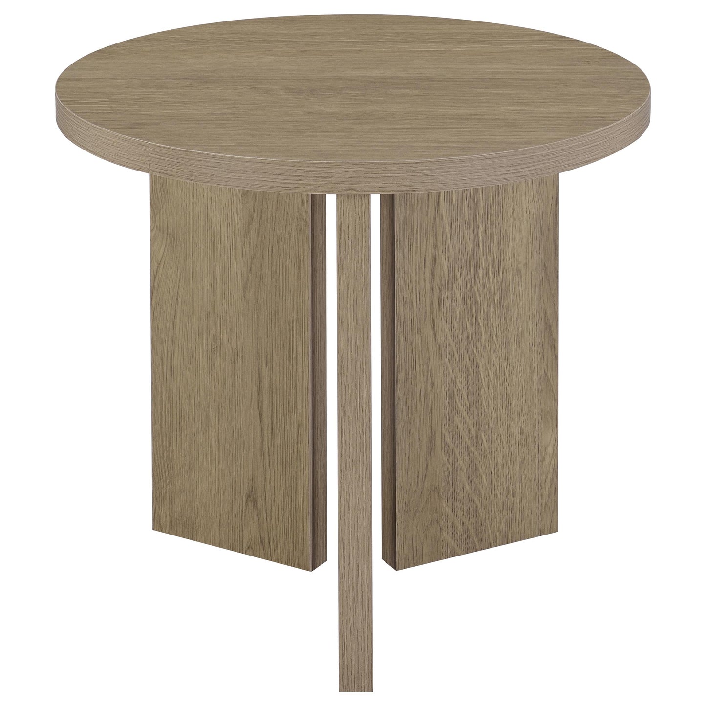 Aragon 3-Piece Round Coffee and End Table Set Latte