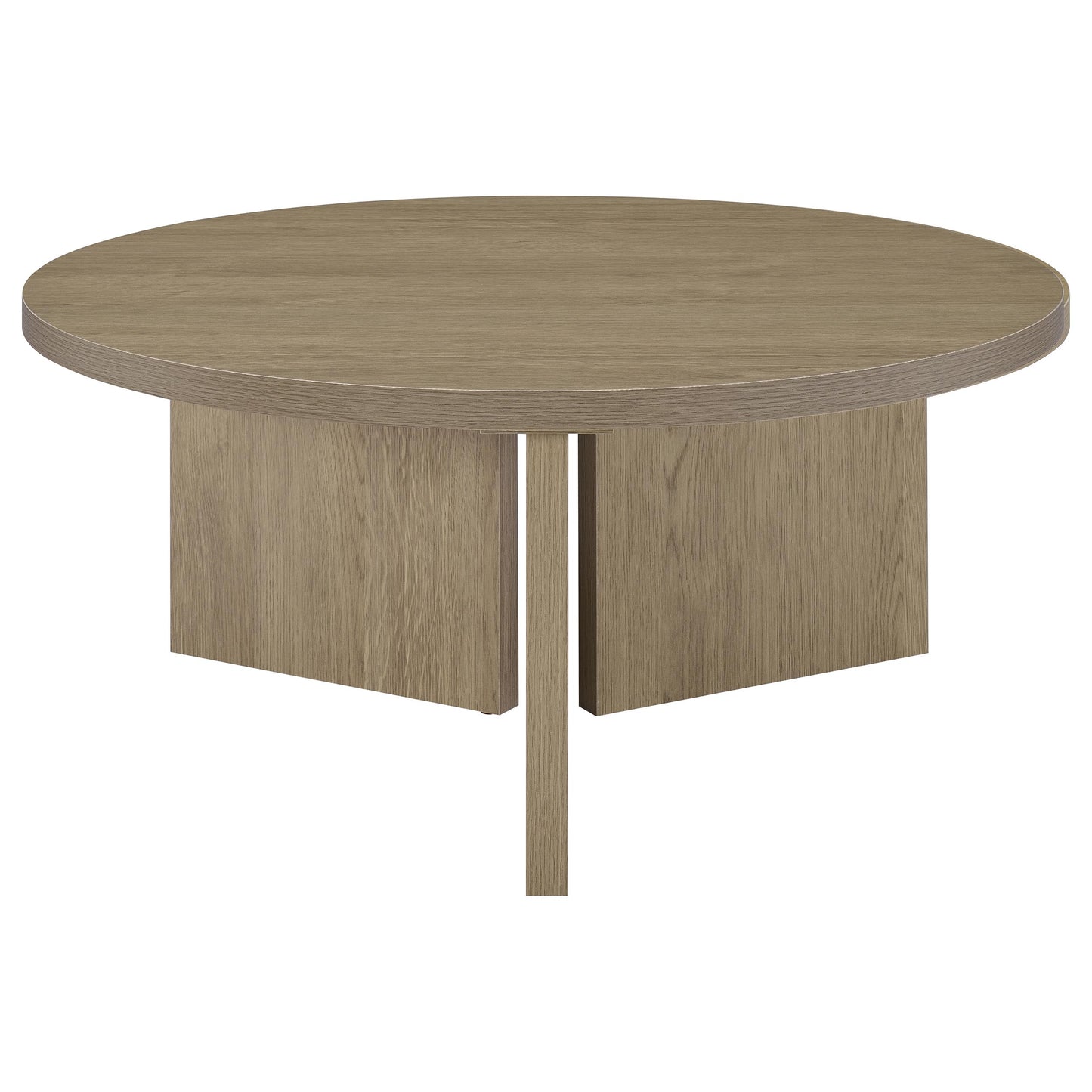 Aragon 3-Piece Round Coffee and End Table Set Latte