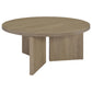 Aragon 3-Piece Round Coffee and End Table Set Latte