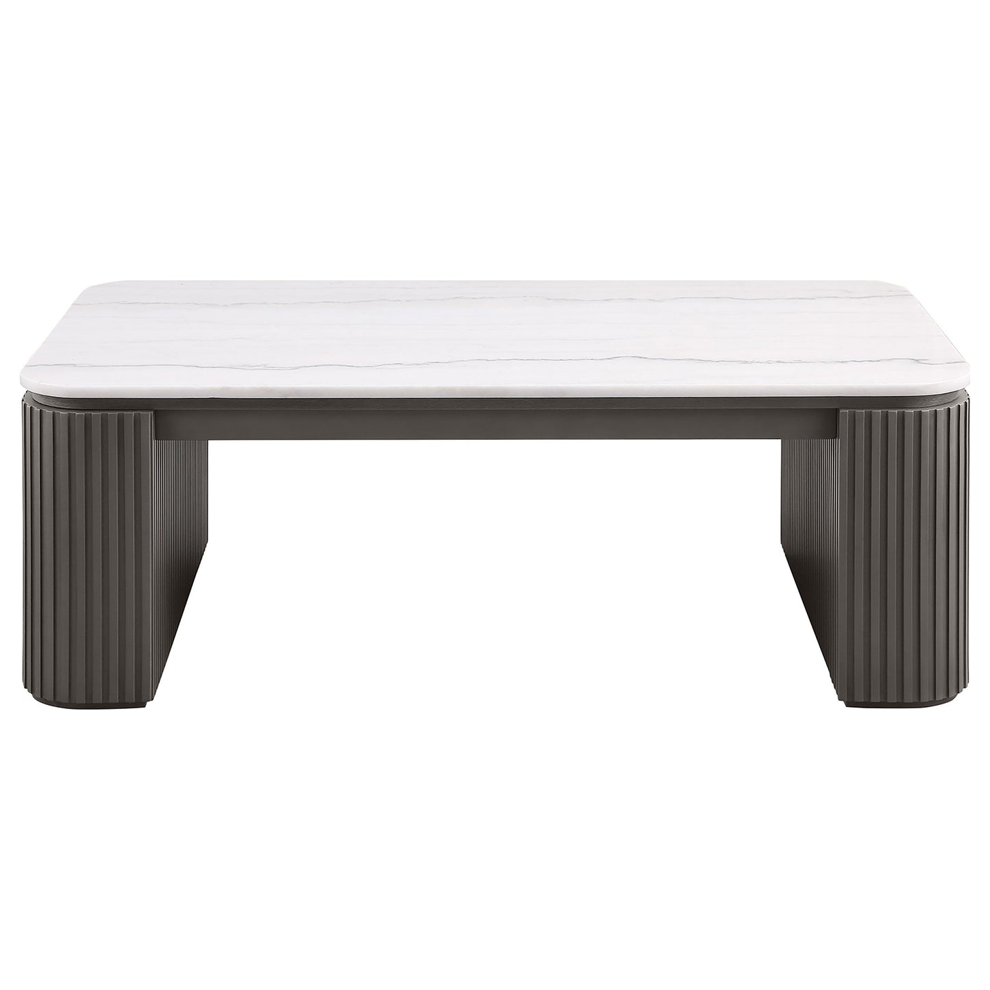 Lior Rectangular Marble Top Coffee Table Charcoal