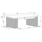 Lior 2-Piece Rectangular Marble Top Coffee and End Table Set Charcoal