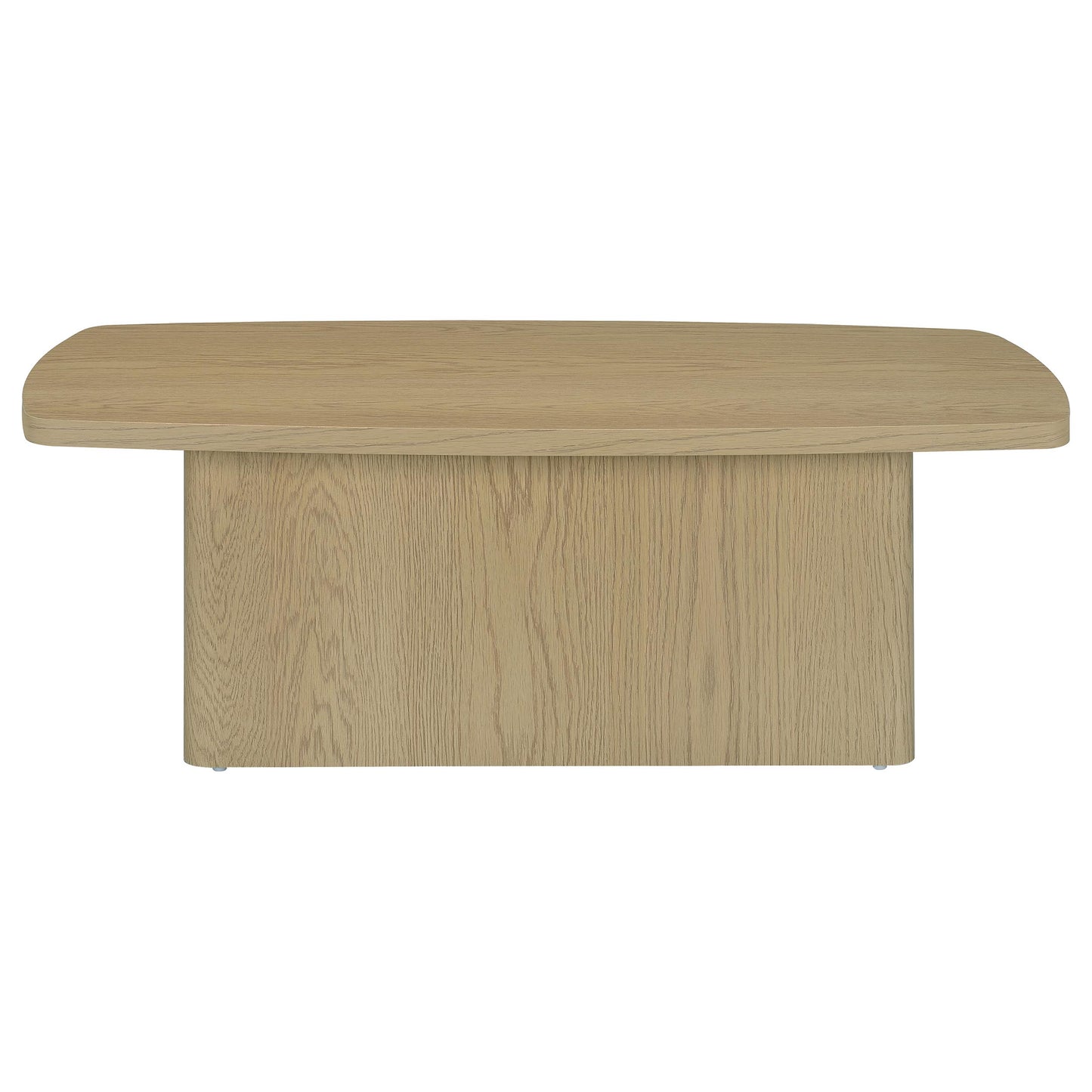 Fraser Transitional Rectangular Pedestal Coffee Table in Greige