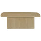 Fraser Transitional Rectangular Pedestal Coffee Table in Greige